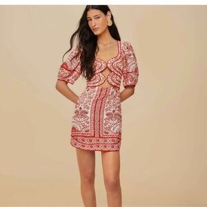 Farm Rio Red River Ride Lenzing™
Ecovero™ Euroflax™ Mini Dress NWT L